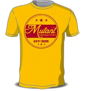 Vintage Bodybuilding Tee (Yellow) MUTANT SPORTSWEAR
