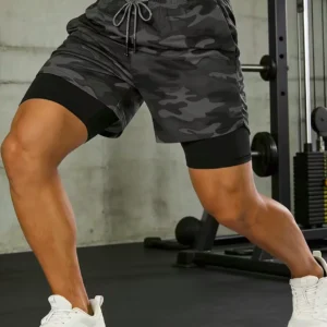 Pantaloncini a doppio strato da uomo